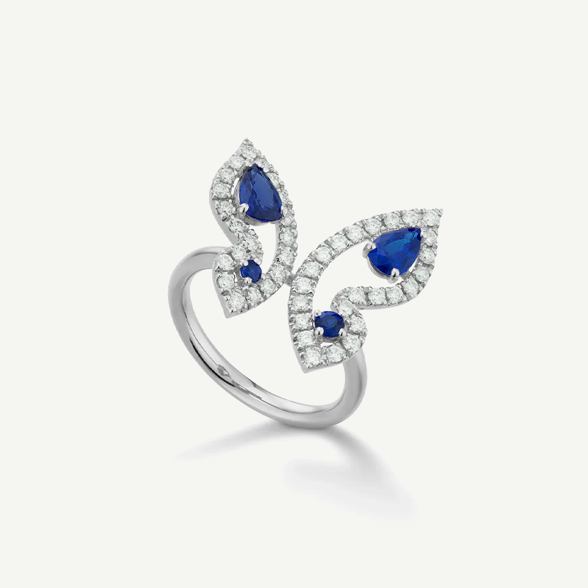 Blue Mariposa Ring