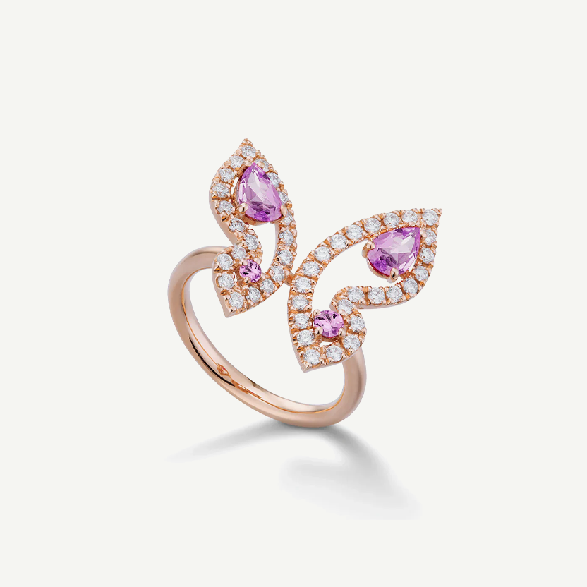 Pink Mariposa Ring