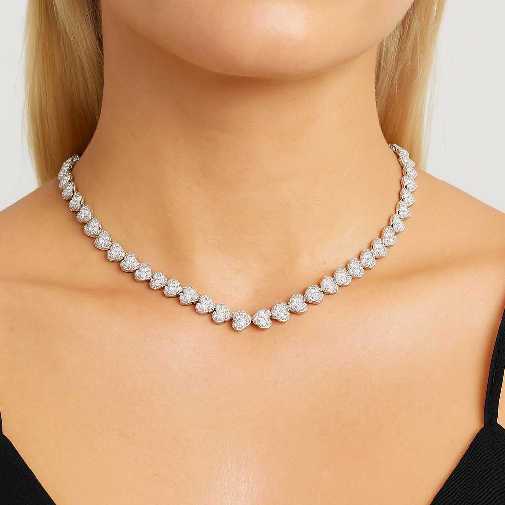 Heart Pavè Necklace