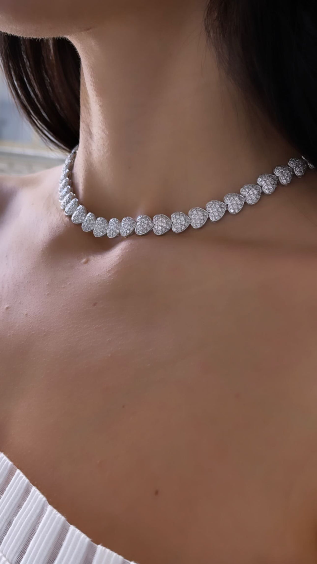 Heart Pavè Necklace