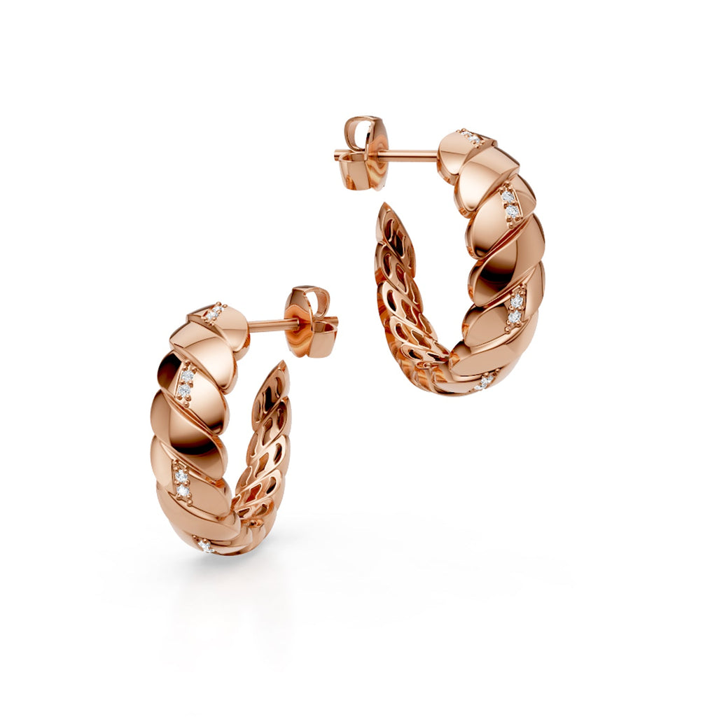 Silk Rose Hoops