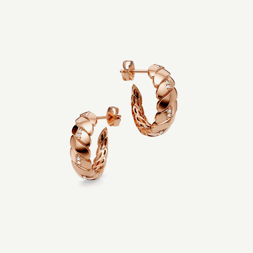 Silk Rose Hoops