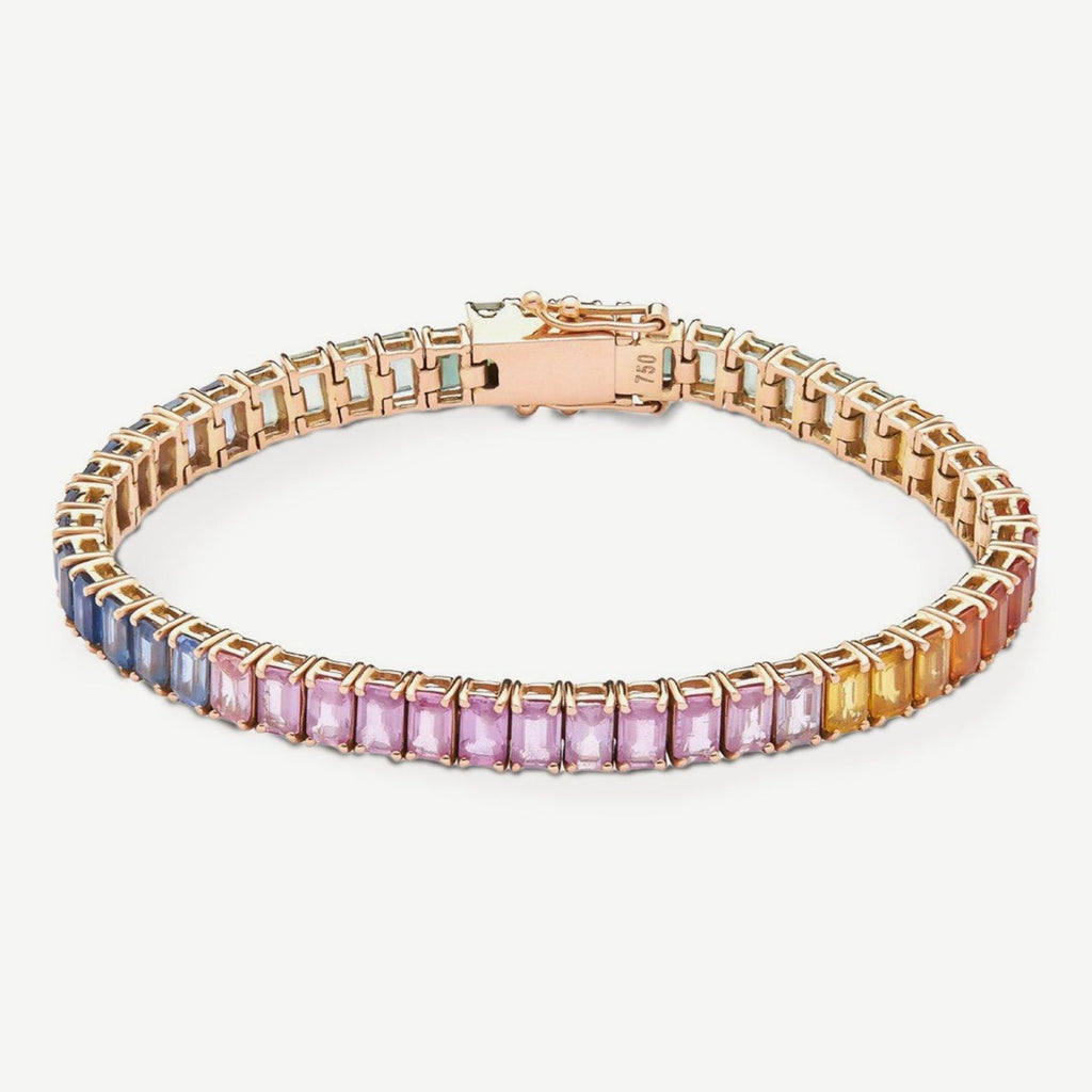 Rainbow tennis bracelet - Maison Celaj