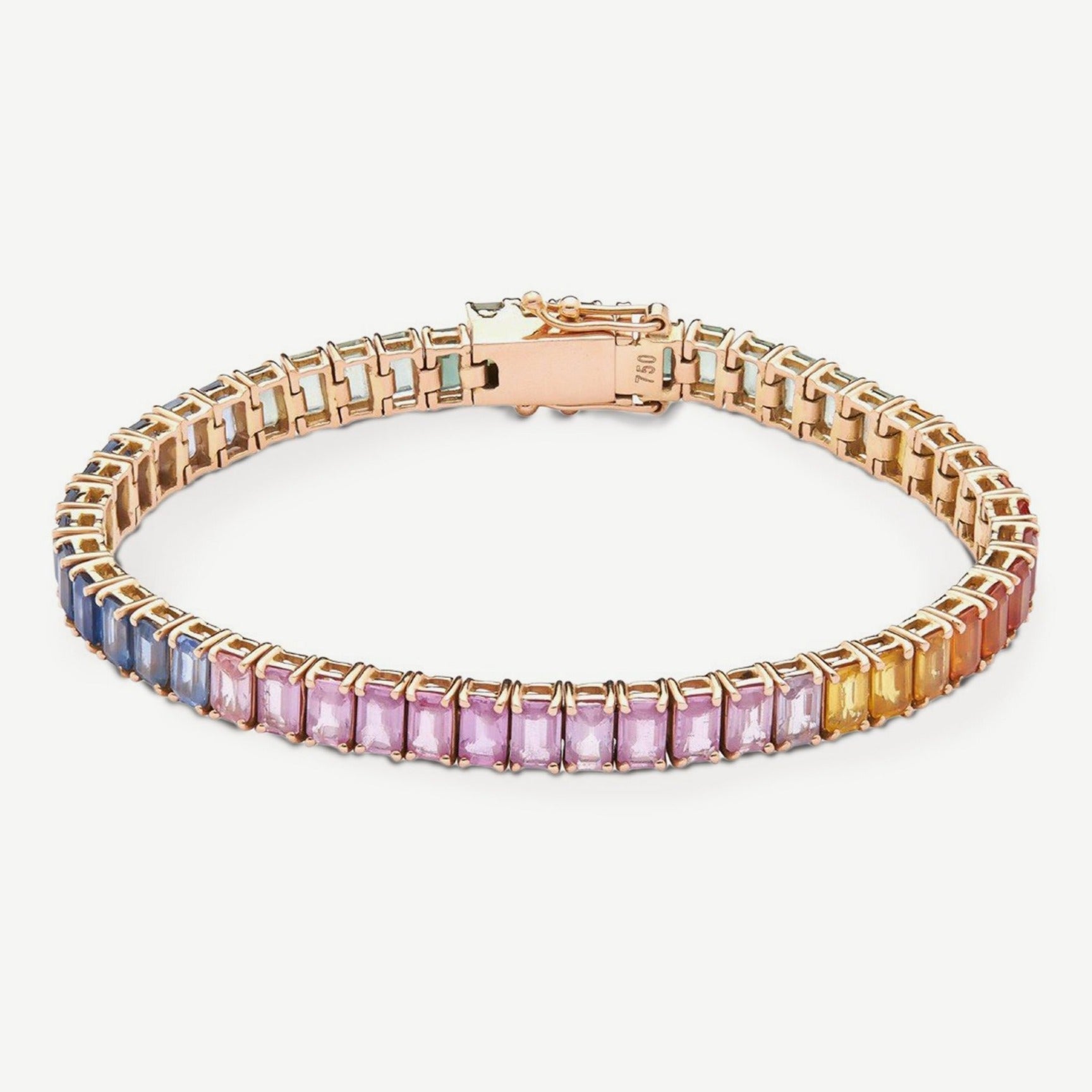 Rainbow tennis bracelet - Maison Celaj