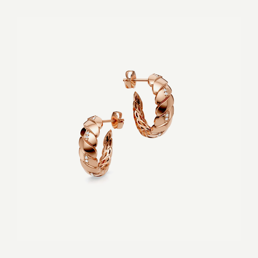 Silk Rose Hoops